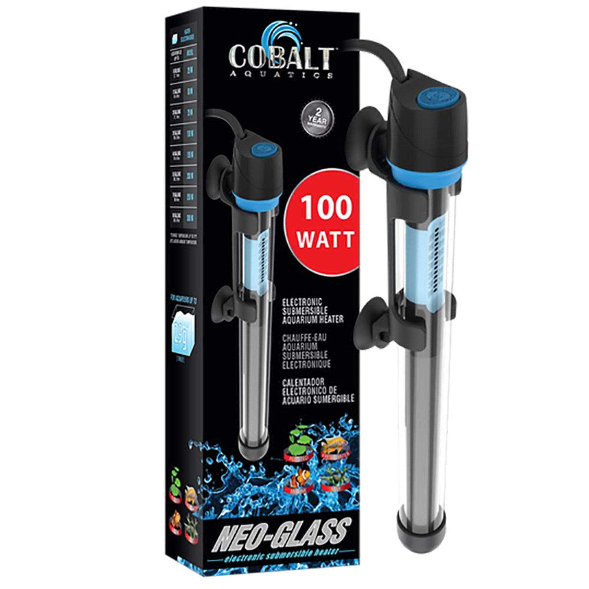 Cobalt Neo-Glass Submersible Aquarium Heater
