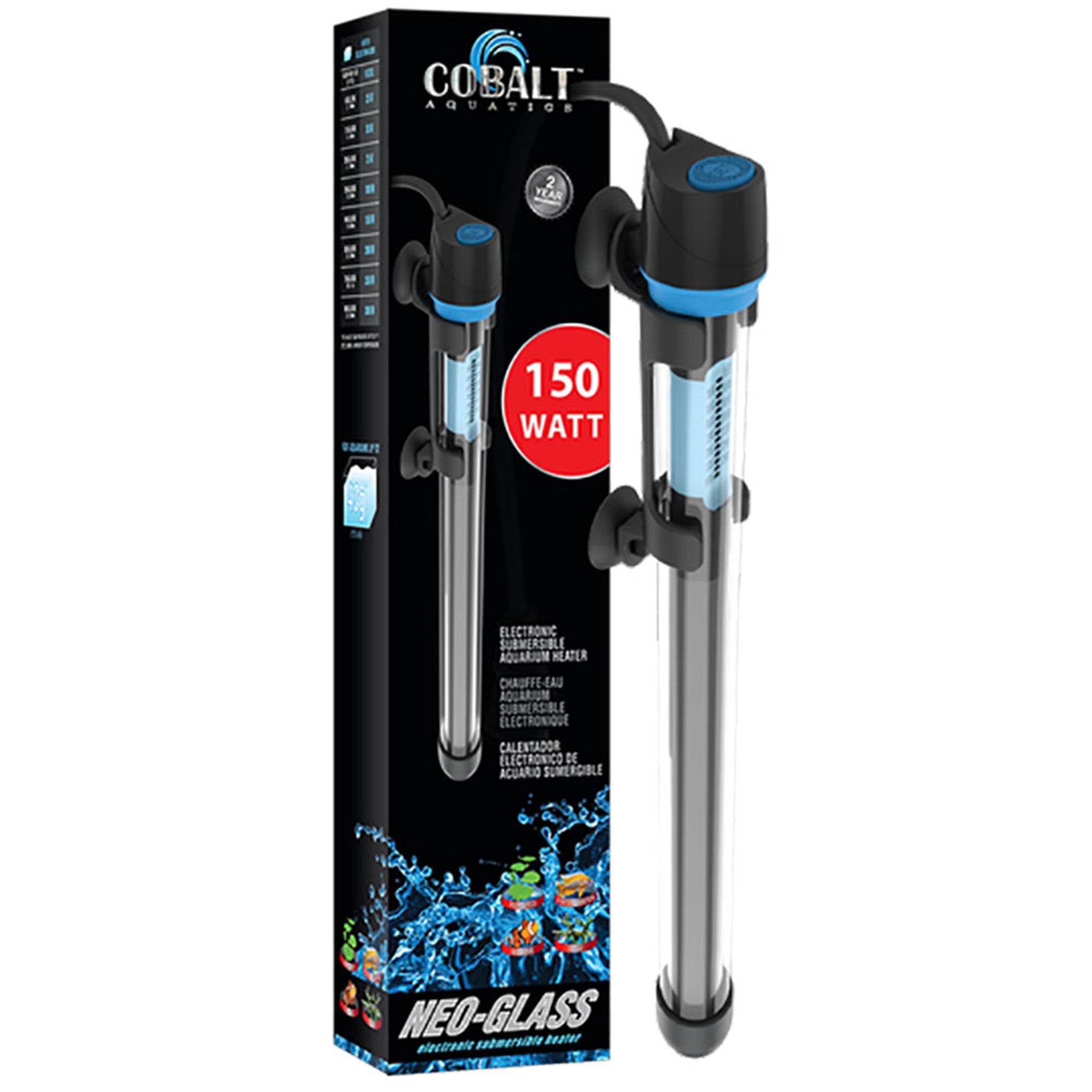 Cobalt Neo-Glass Submersible Aquarium Heater