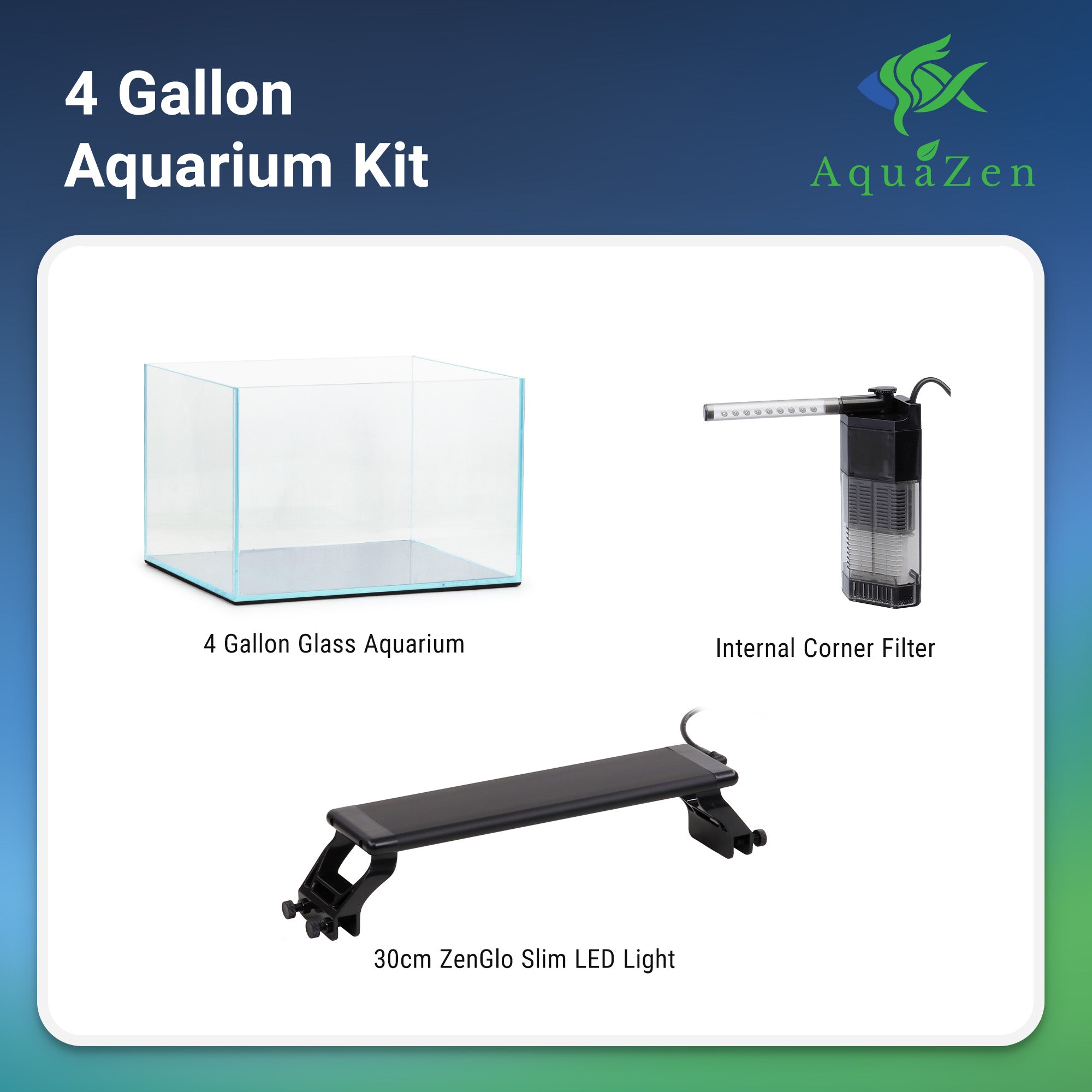 JBJ 4 Gallon Rimless Aquarium Kit