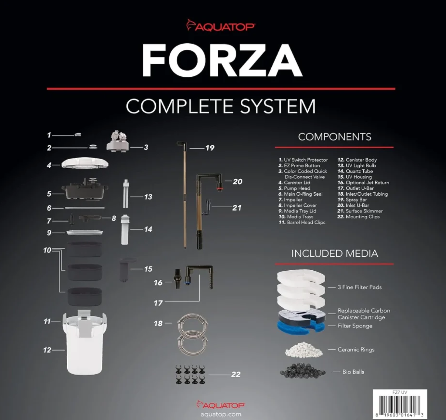 Aquatop Forza UV Canister Filter with Sterilizer