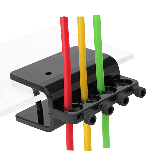 Simplicity Dosing Tube Holder horizontal mount with tubing