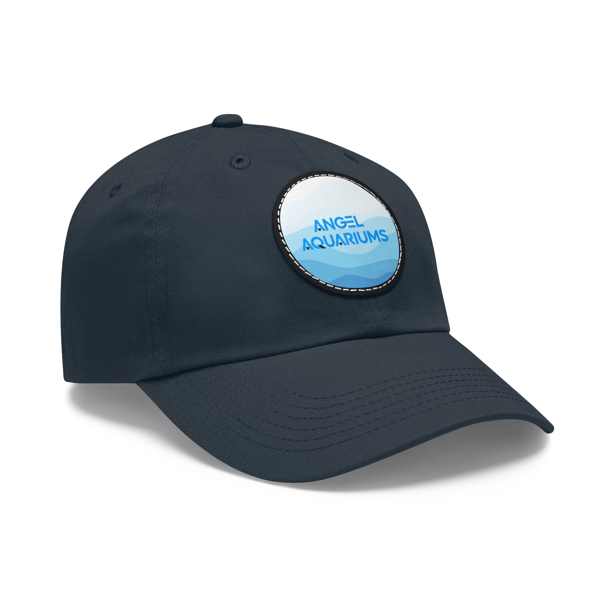 Dad Hat with Leather Patch (Round)