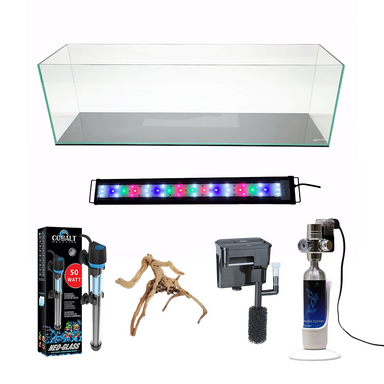 22 Gallon Ultra Clear Aquarium Bundle in a white background