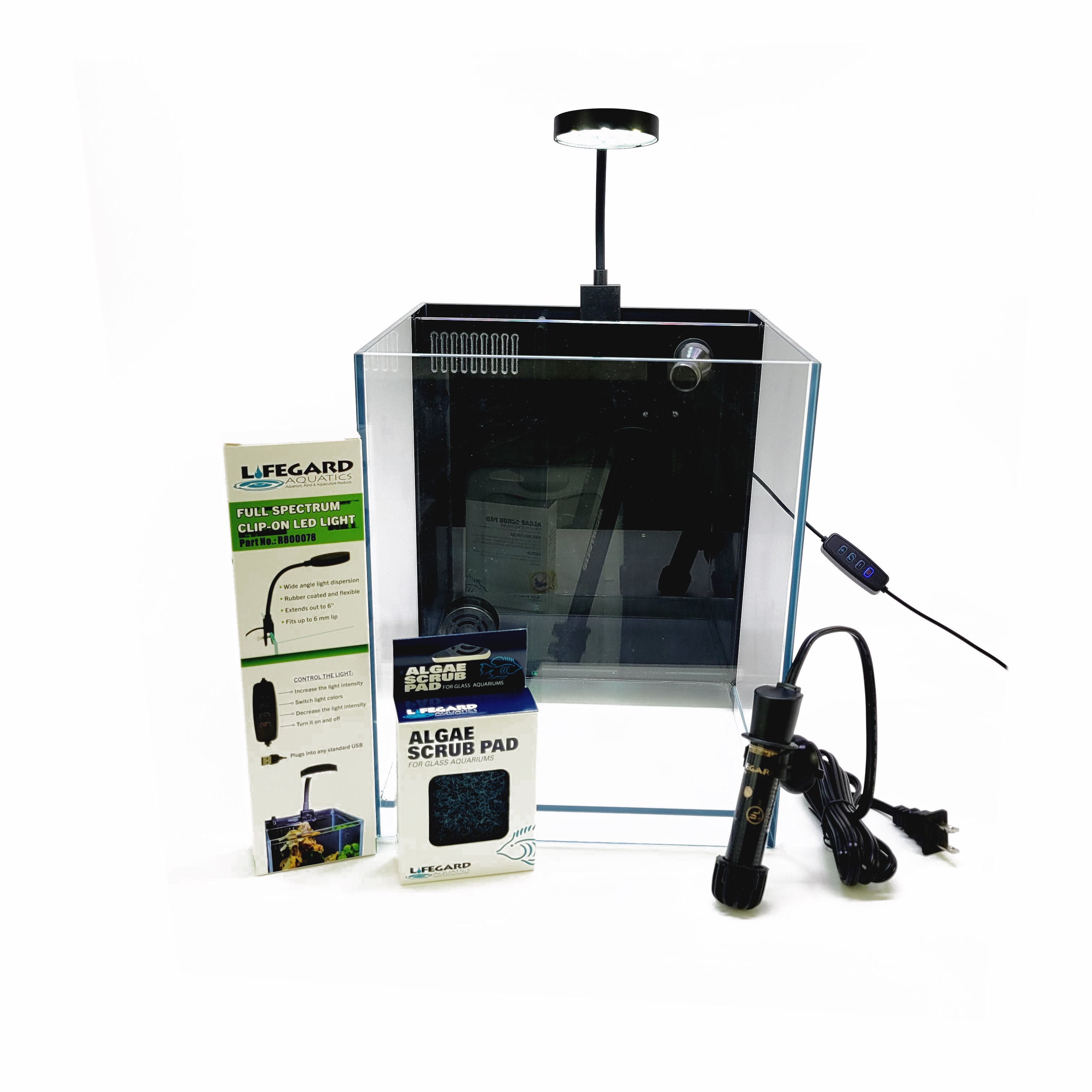 5 Gallon All in One Aquarium Kit by Lifegard Aquatics showing kit