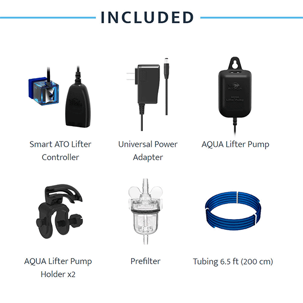 AutoAqua Smart ATO Lifter Auto Top Off System inclusions