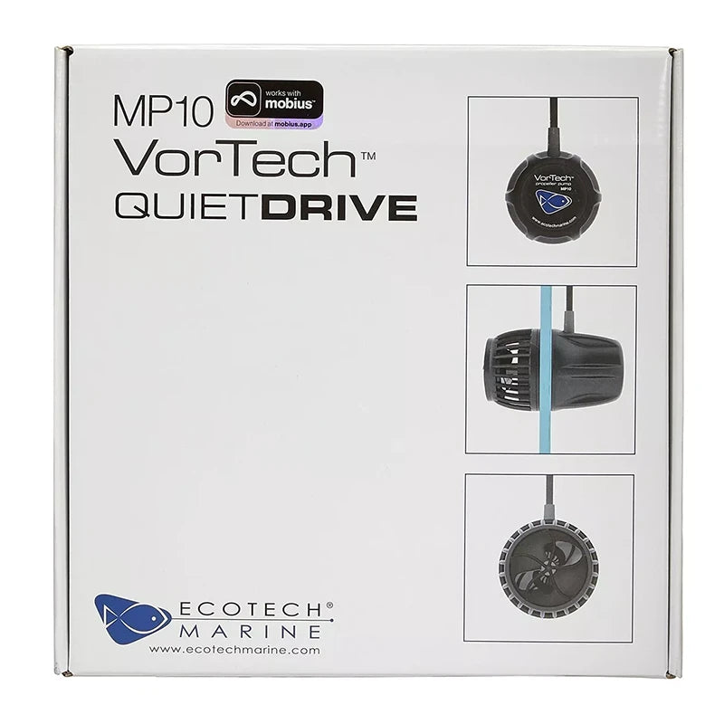 EcoTech Marine VorTech MP10W Propeller Pump w/ Wireless Quiet Drive - MP10mQD-US packaging
