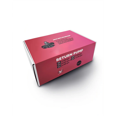 Great White Return Pump DC 1500gph packaging front corner view on a white background