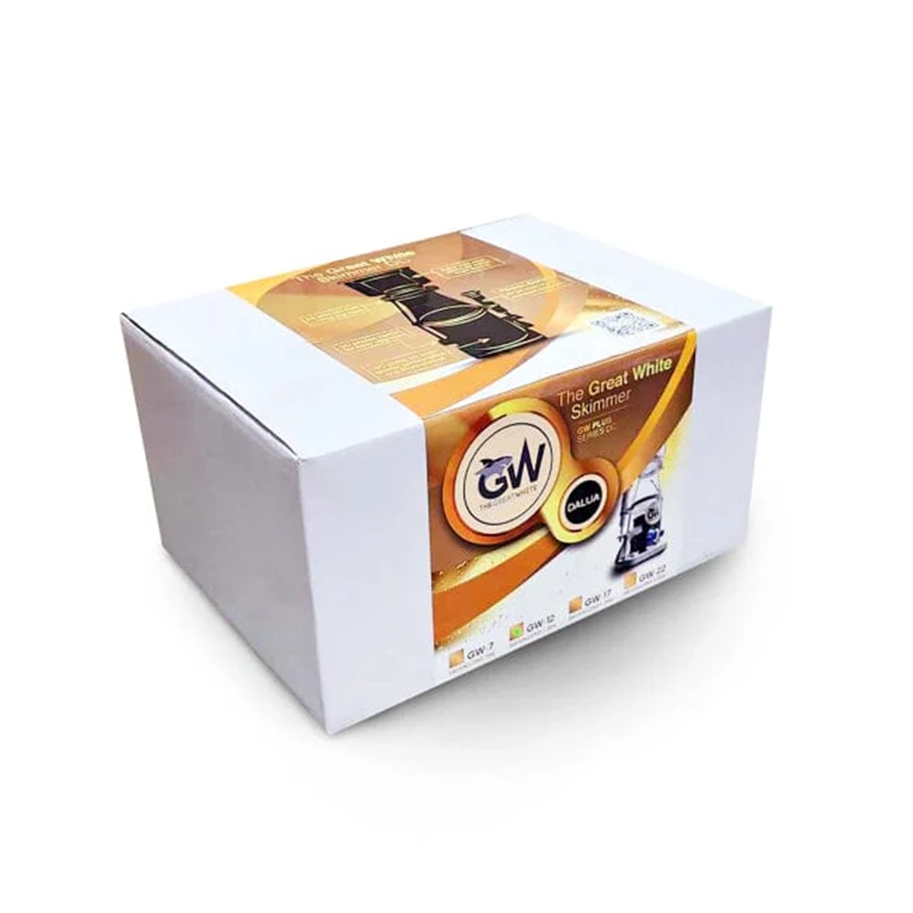 Great White Skimmer DC GW-7 up to 185 Gallons packaging on a white background