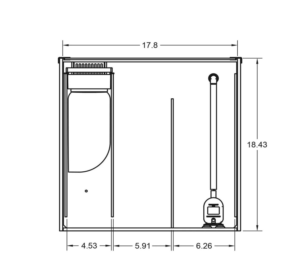 JBJ 25 Gallon Rimless Saltwater Aquarium with Stand dimensions for filters