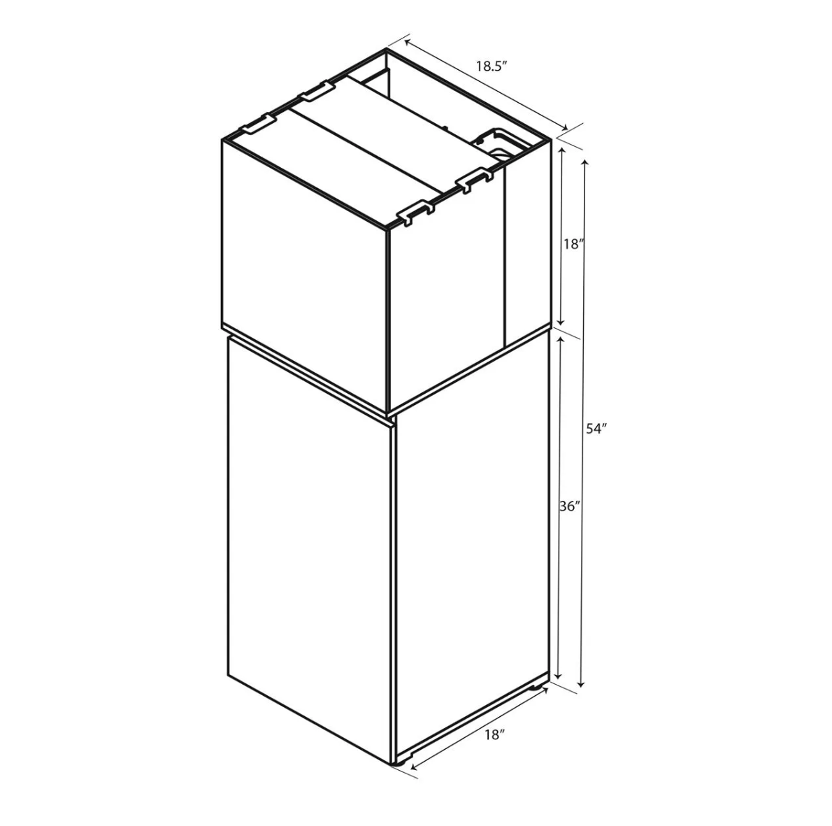 JBJ 25 Gallon Rimless Saltwater Aquarium with Stand dimensions of stand and tank together