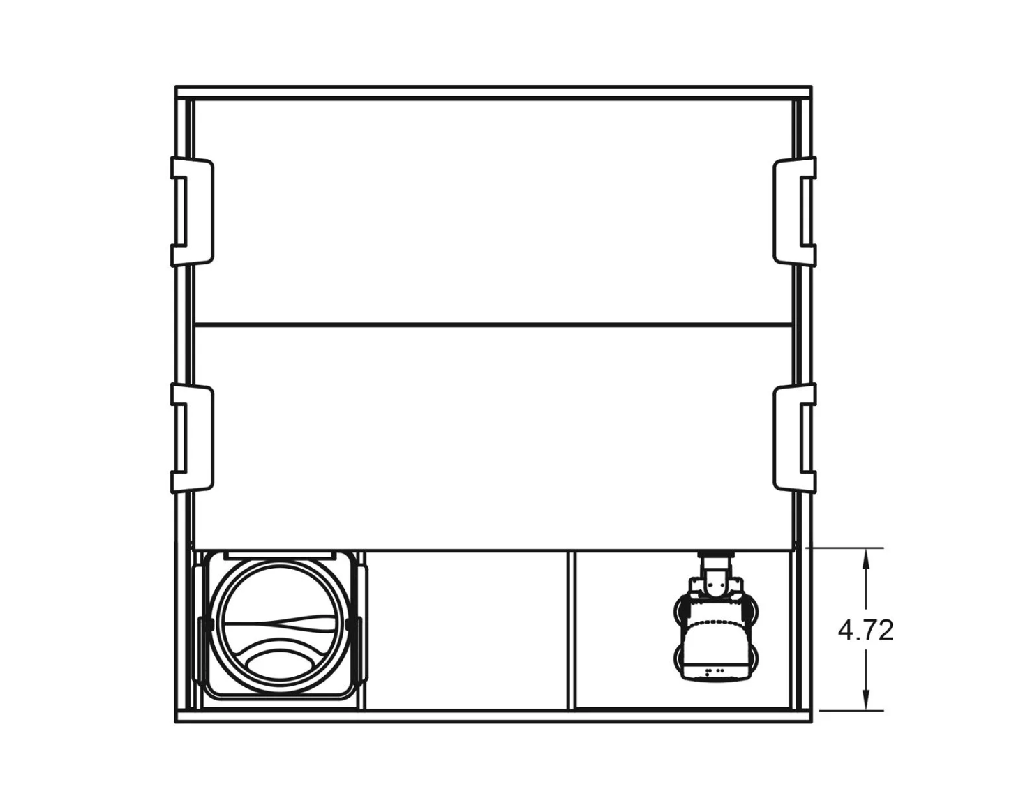 JBJ 25 Gallon Rimless Saltwater Aquarium with Stand dimensions of space for filters