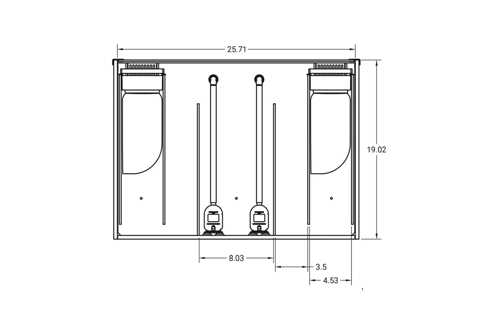 JBJ 45 Gallon Rimless Saltwater Aquarium with Stand dimensions for filter