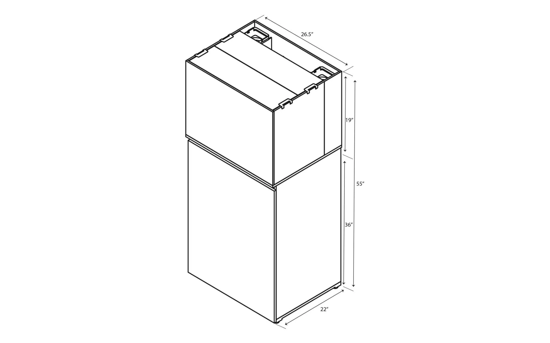 JBJ 45 Gallon Rimless Saltwater Aquarium with Stand dimensions for tank and stand