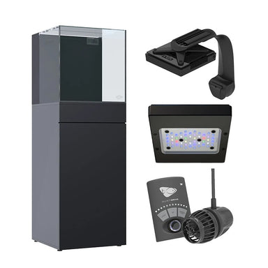 JBJ 25 Gallon Saltwater Aquarium Bundle Black Variant on a white background
