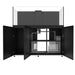 ProStar 200 Rimless V2 Aquarium with Stand black cabinet doors open filtration system