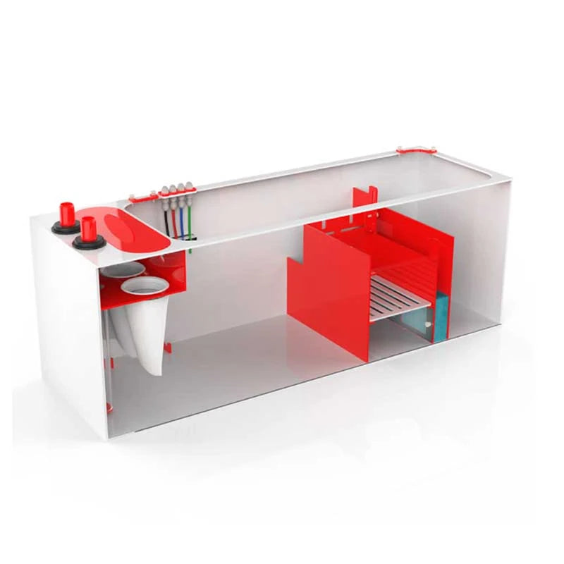 RedFlex 4-In-1 Sump 300 (37" x 14.5" x 16") by Pro Clear Aquatic Systems left side angled view