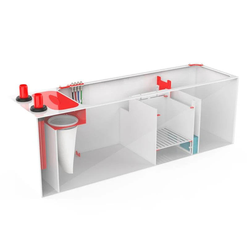 RedFlex 4-In-1 Sump 600 (60" x 18" x 20") by Pro Clear Aquatic Systems left side angled view