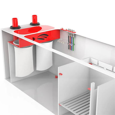 RedFlex 4-In-1 Sump 600 (60" x 18" x 20") by Pro Clear Aquatic Systems right side angled close up view