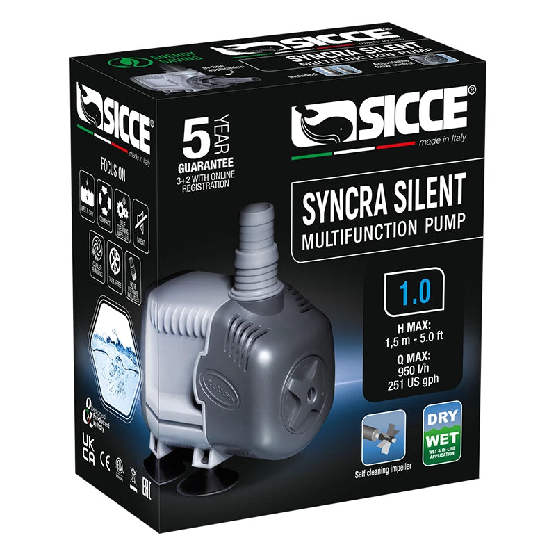 Sicce Syncra Silent Multifunction Pumps 1.0 (251 gph)