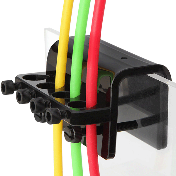 Simplicity Dosing Tube Holder vertical mount with tubing