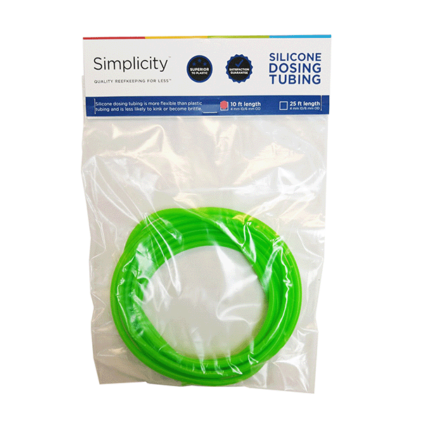 Simplicity Heavy-Duty Silicone Dosing Pump Tubing - Green - 10 Feet - packaging