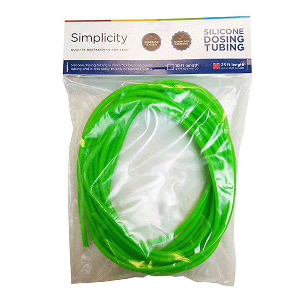 Simplicity Heavy-Duty Silicone Dosing Pump Tubing - Green - 25 Feet - packaging