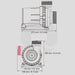 Reef Octopus VarioS 10 pump dimensions diagram.