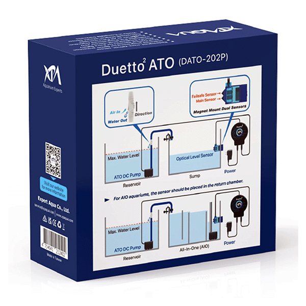 XP Aqua Duetto 2 Dual-Sensor Auto Top Off System packaging back image