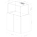 Nyos 69 Gallon OPUS G2 300 Aquarium w/ Pro-Line Cabinet (White) dimensions